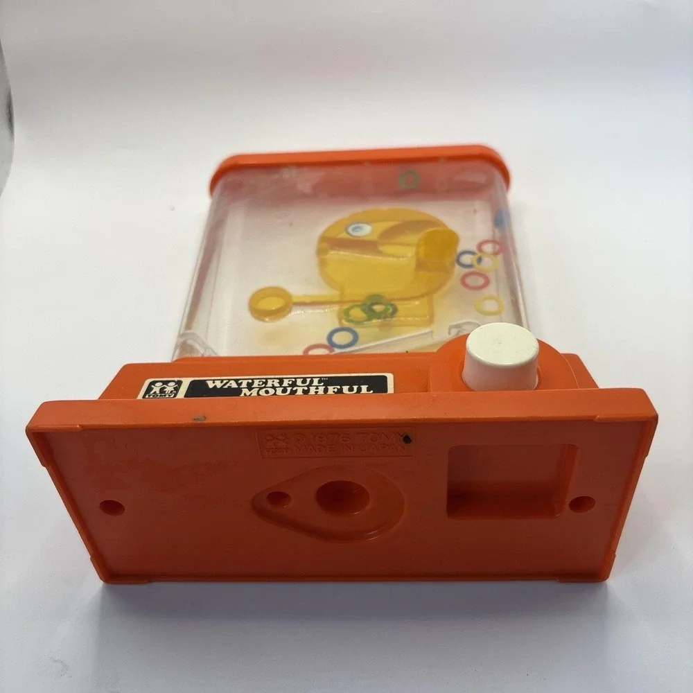 TOMY Waterful Mouthful 1976 Ring Toss Water Game PAC-Man Made In Japan Works